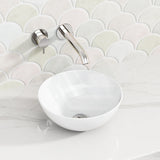 280X280X115Mm Round Gloss White Ceramic Above Counter Basin Basins