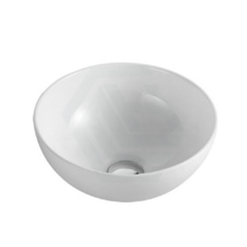 280X280X115Mm Round Gloss White Ceramic Above Counter Basin