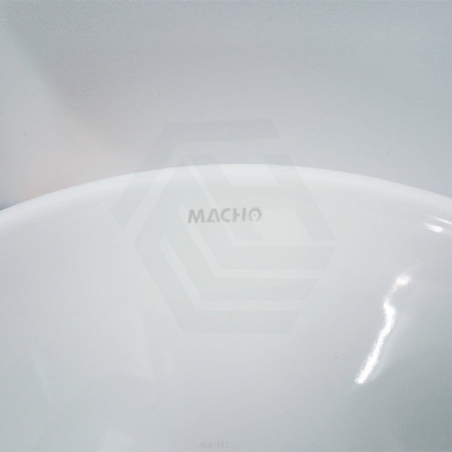 280X280X115Mm Round Gloss White Ceramic Above Counter Basin