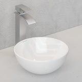 Above Counter Basin Round Gloss White Ceramic