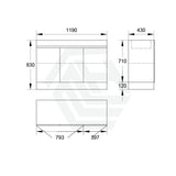 3-Door Freestanding Bathroom Vanity With Kickboard 900/1200Mm Single/Double Multi-Colour Cabinet