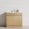 3-Door 900/1200Mm Freestanding Bathroom Vanity With Kickboard Single/Double Multi-Colour Cabinet