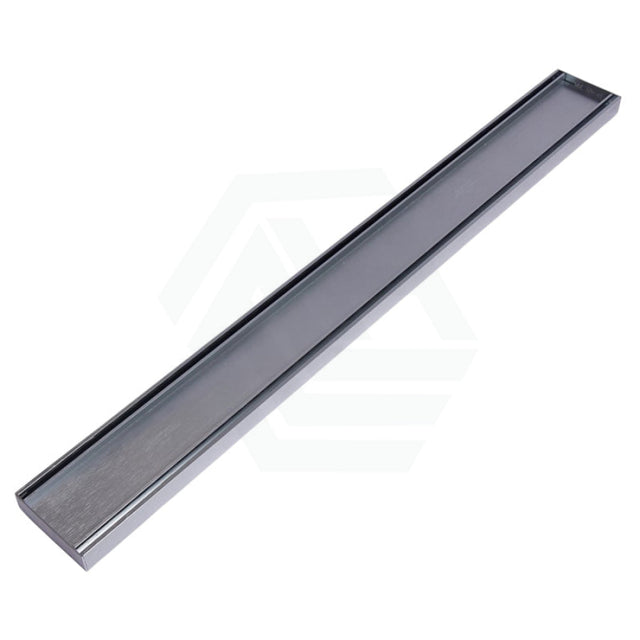 300-3900Mm Lauxes Shower Grate Drain Aluminium Slimline Tile Insert Indoor Outdoor Silver Surface