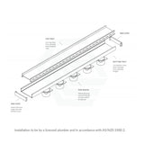 Aluminium Shower Grate Slimline Tile Insert 21 Sliver