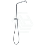 300Mm Height Round Chrome Top Water Inlet Twin Shower Rail