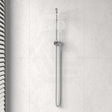 300Mm Height Round Chrome Top Water Inlet Twin Shower Rail Rails