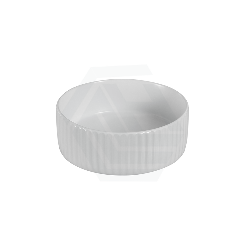 300X300X110Mm Round Above Counter Ceramic Basin Matt White Basins