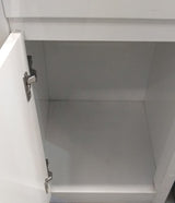 30L Freestanding Laundry Tub In Pvc Waterproof Cabinet With Stainless Steel Sink Left Hand Hinge