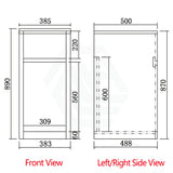 30L Freestanding Laundry Tub In Pvc Waterproof Cabinet With Stainless Steel Sink