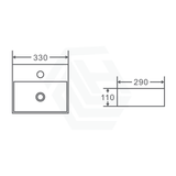 390X365X130Mm Mini Rectangle Gloss White Wall Hung Ceramic Basin Basins