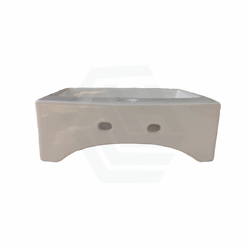 330X290X120Mm Gloss White Rectangle Above Counter Wall Hung Ceramic Basin With Tap Hole Included