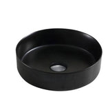 Ceramic Above Counter Basin Round Matt Black