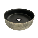 Round Above Counter Ceramic Basin Matt Black Green