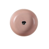 350X350X140Mm Matt Pink Round Above Counter Ceramic Basin With No Overflow For Bathroom And Vanity