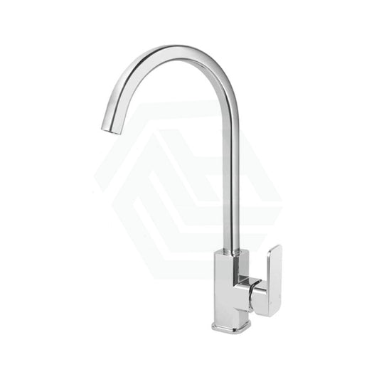 360 Swivel Gooseneck Chrome Solid Brass Kitchen Sink Mixer Tap Mixers