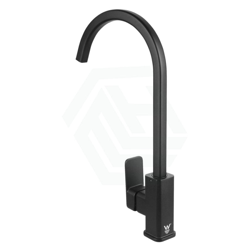 360° Swivel Gooseneck Matt Black Solid Brass Kitchen Sink Mixer Tap Products