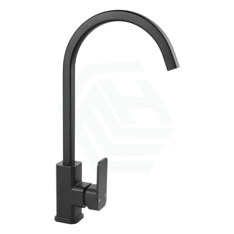 360° Swivel Gooseneck Matt Black Solid Brass Kitchen Sink Mixer Tap Products