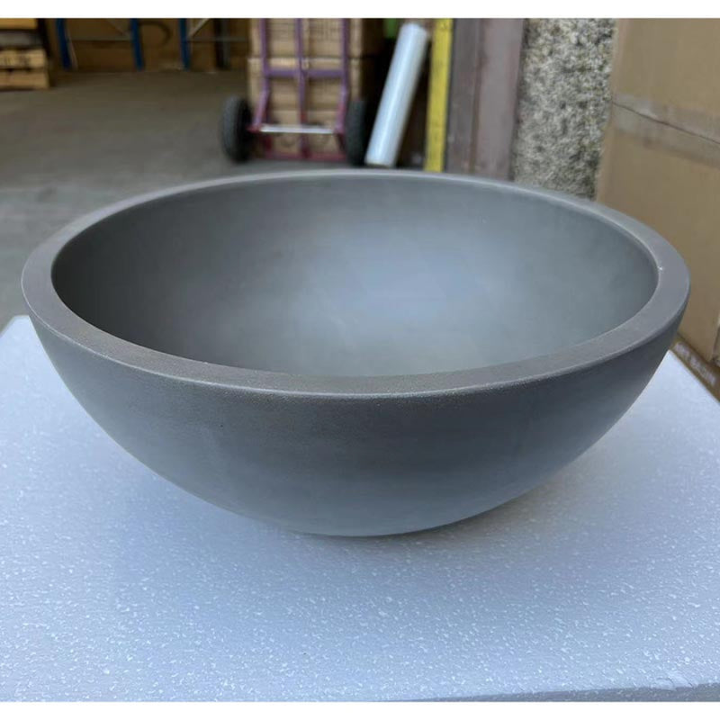 360Mm Round Matte Grey Above Counter Concrete Basin Waste Included Basins