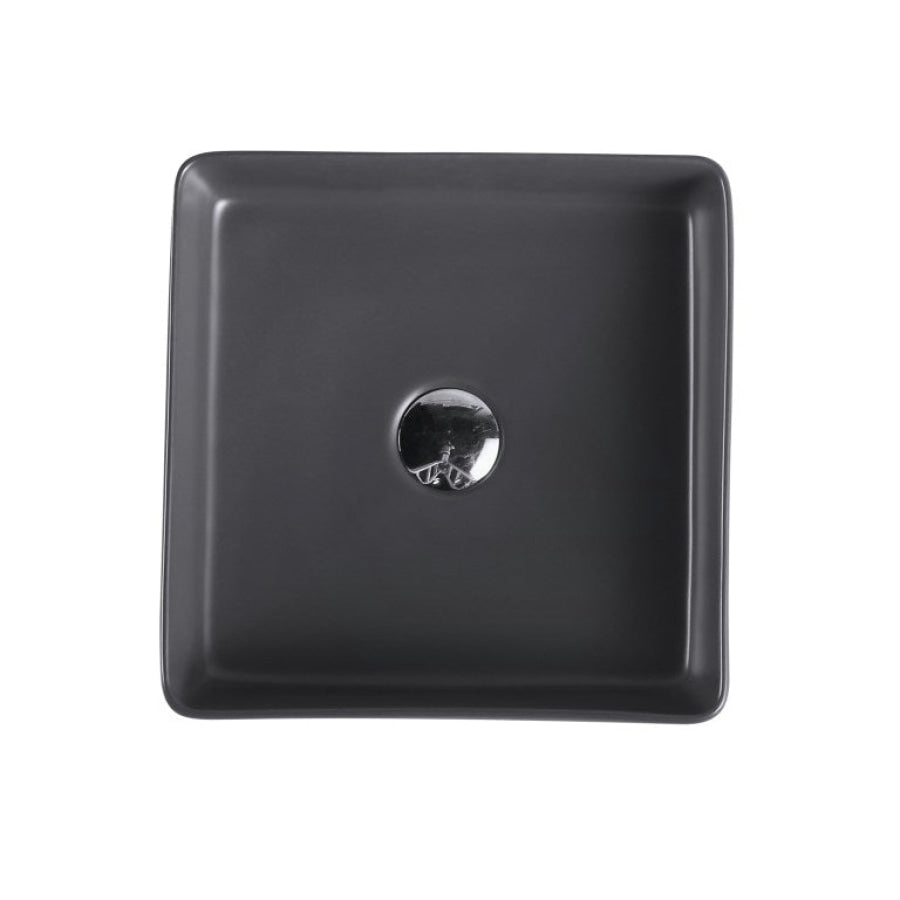 360X360X110Mm Square Nero Grey Above Counter Top Ceramic Basin Wash