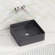 360X360X110Mm Square Nero Grey Above Counter Top Ceramic Basin Wash Basins