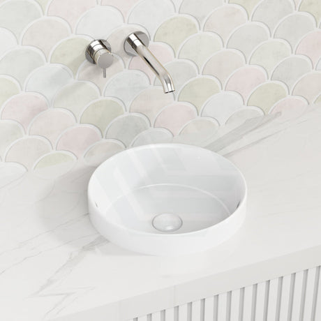 360X360X115Mm Matt White Ceramic Drop In Basin Round Inset Wash Basins