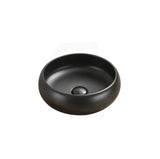 360X360X120Mm Round Above Counter Basin Matt Black Ceramic Wash Basins