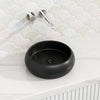 360X360X120Mm Round Above Counter Basin Matt Black Ceramic Wash Basins