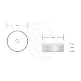 360x360x160mm Round Above Counter Ceramic Basin White