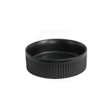 360x360x160mm Round Above Counter Ceramic Basin Matt Black