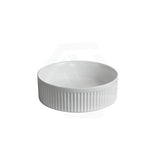 360x360x160mm Round Above Counter Ceramic Basin Matt White