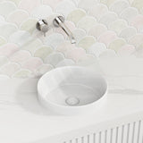 360X360X120Mm Round Matt White Inset Ceramic Basin Basins