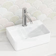 365X255X110Mm Rectangle Gloss White Ceramic Above Counter Basin With Overflow Hole Basins