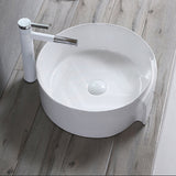 370X390X145Mm Above Counter Ceramic Basin Gloss White Special Shape For Bathroom