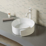 Above Counter Wash Basin Special Shape Ceramic Gloss White