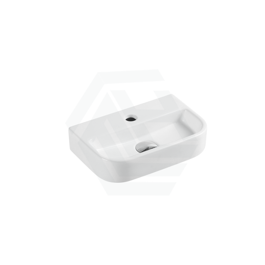 380X245X80Mm Mini Rectangle Gloss White Wall Hung Ceramic Basin Basins