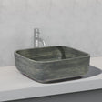 Bathroom Basin Above Counter Square Porcelain Grey