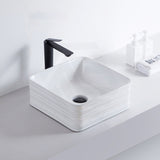 Above Counter Ceramic Basin Square Gloss White