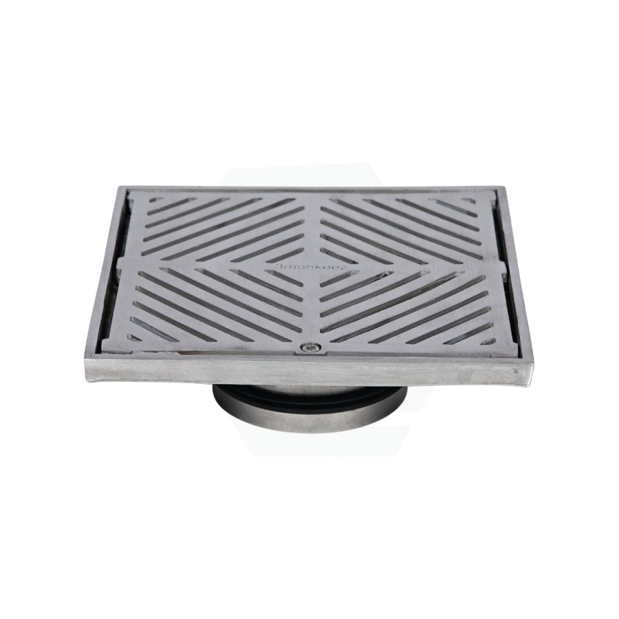 3Monkeez 200Mm Square Floor Waste (Suits 100Mm Pipe) (Heel Proof) 304 Grade Stainless Steel Wastes