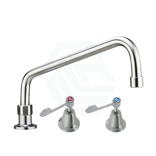 3Monkeez Stainless Steel Bench Mount Basin Stops With 6”/8”/12” Swivel Spout Commercial Tapware