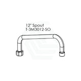 3Monkeez Stainless Steel Dual Bench Mount Tap With 6”/8”/12” Swivel Spout 12” - 305Mm