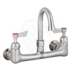 3Monkeez Stainless Steel Exposed Dual Wall Mount Tap With 7”/12” Gooseneck Swivel Spout 7”