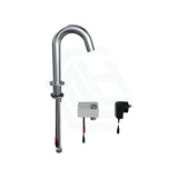 3Monkeez Stainless Steel Gooseneck Hob Mounted Infrared Sensor Tap Battery Powered Or Mains