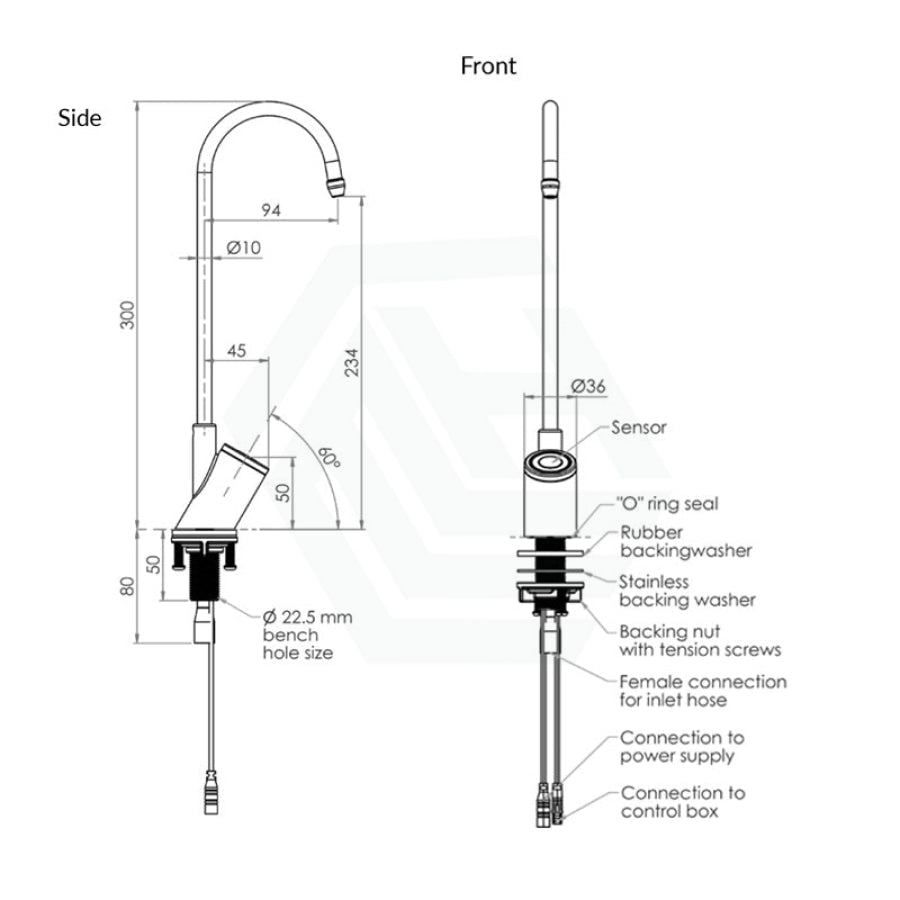 3Monkeez Stainless Steel Hob Mounted Sensor Bottle Filler Battery Operated Or Mains Powered