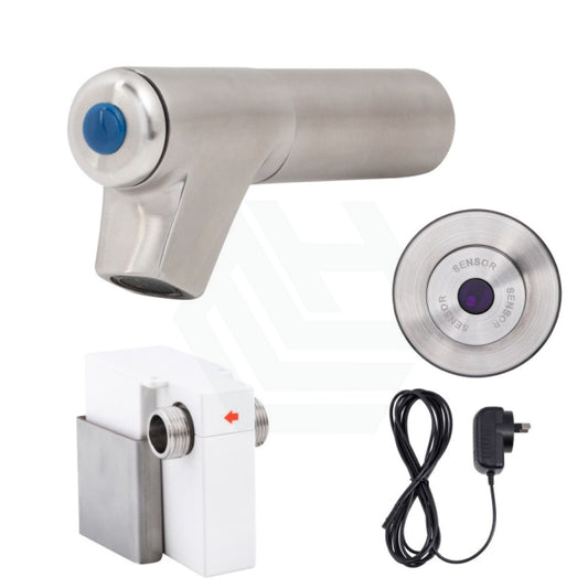 3Monkeez Stainless Steel Wall Mounted Infrared Sensor Bib Tap With Metal Mouthguard Battery Powered