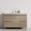 4-Drawer 1-Door 1200Mm Bathroom Freestanding Leg Vanity Single Multi-Colour Cabinet Only Vanities