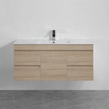 4-Drawer 1-Door Wall Hung Bathroom Floating Vanity Single Bowl Multi-Colour Cabinet Only Vanities