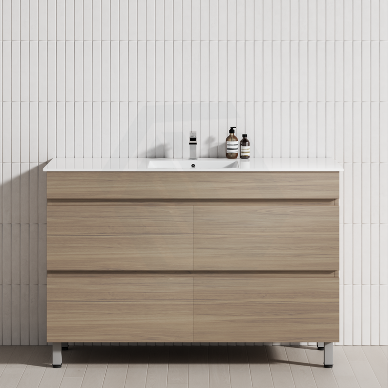 4-Drawer 1200/1500/1800Mm Bathroom Freestanding Leg Vanity Single/Double Multi-Colour Cabinet Only