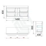 4-Drawer 1200/1500/1800Mm Freestanding Bathroom Vanity Kickboard Single/Double Multi-Colour Cabinet