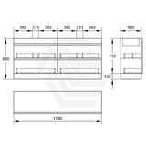 4-Drawer 1200/1500/1800Mm Freestanding Bathroom Vanity Kickboard Single/Double Multi-Colour Cabinet