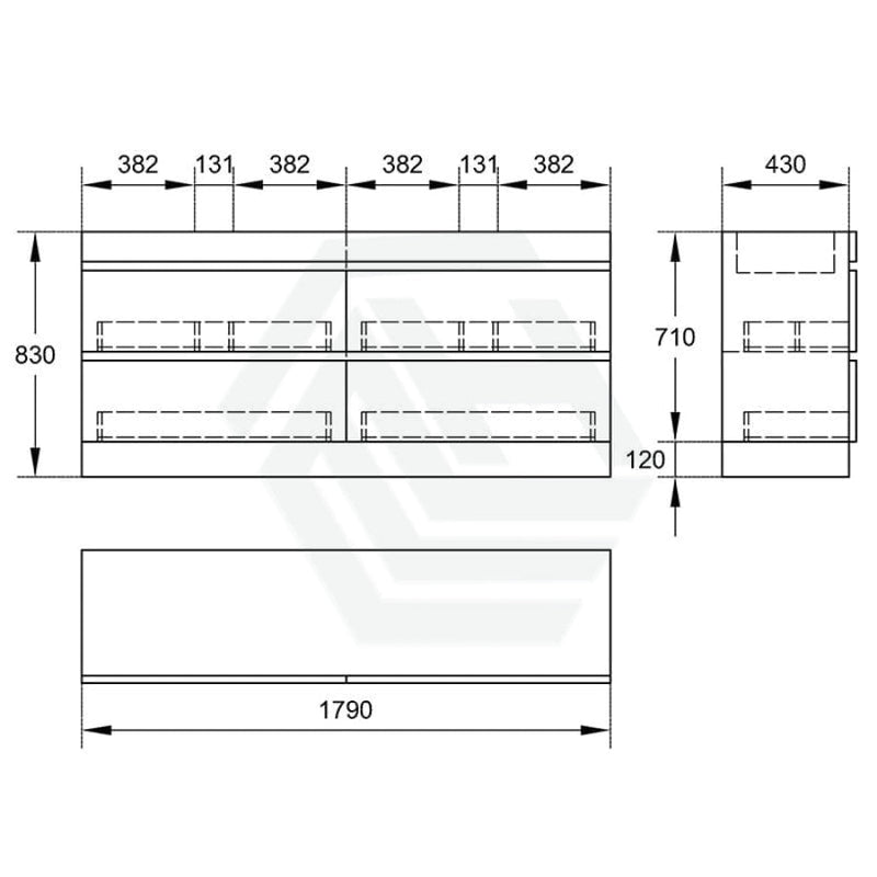 4-Drawer 1200/1500/1800Mm Freestanding Bathroom Vanity Kickboard Single/Double Multi-Colour Cabinet